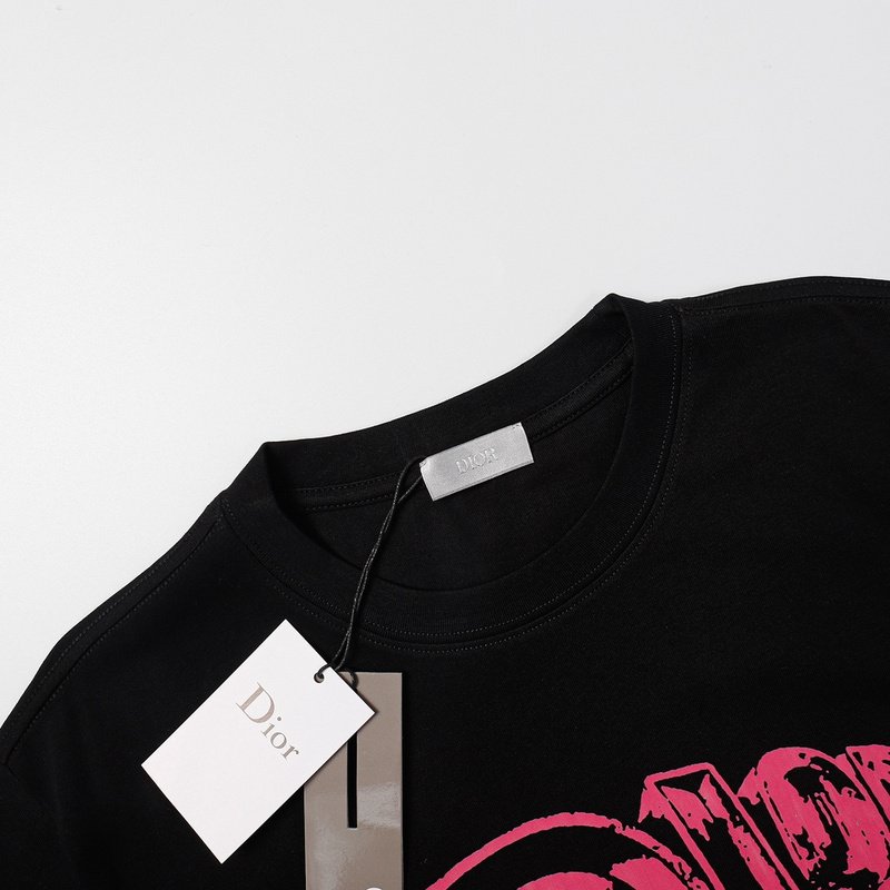 Футболка Christian Dior Graphic Logo "Black" фото № 6