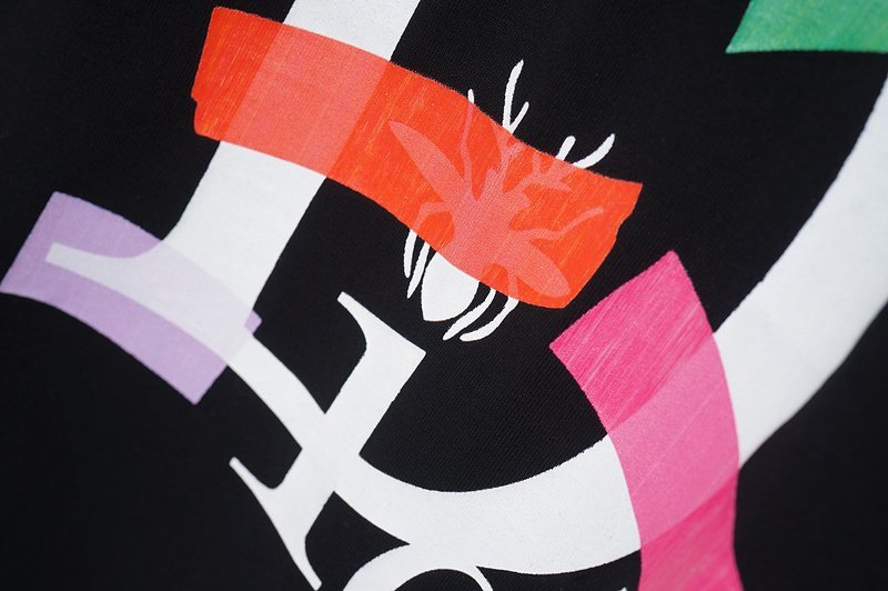 Футболка Christian Dior Logo With Multicolor Lines "Black" фото № 3