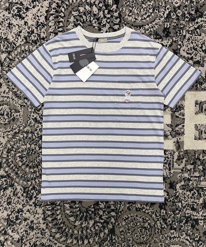 Футболка Christian Dior Lines "White/Blue" фото № 7