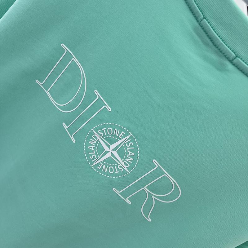 Футболка Christian Dior Logo Dior Compass "Blue" фото № 2