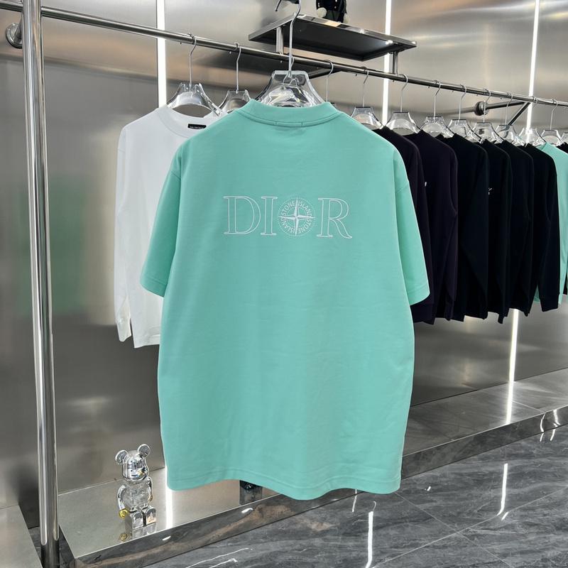 Футболка Christian Dior Logo Dior Compass "Blue" фото № 3