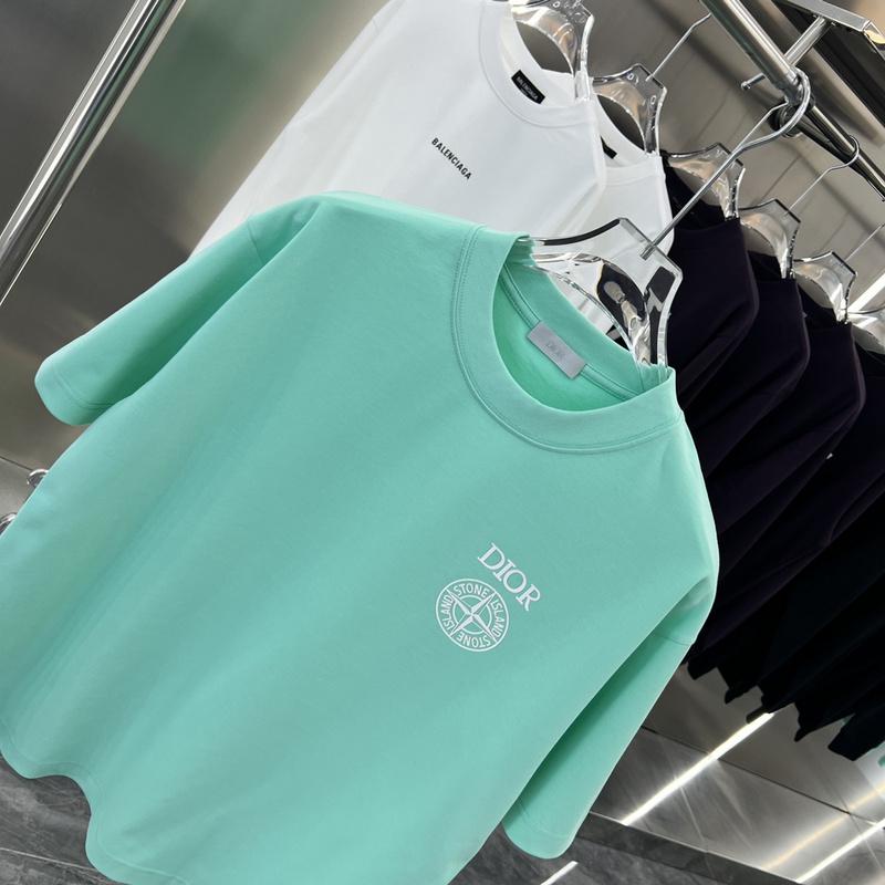 Футболка Christian Dior Logo Dior Compass "Blue" фото № 5