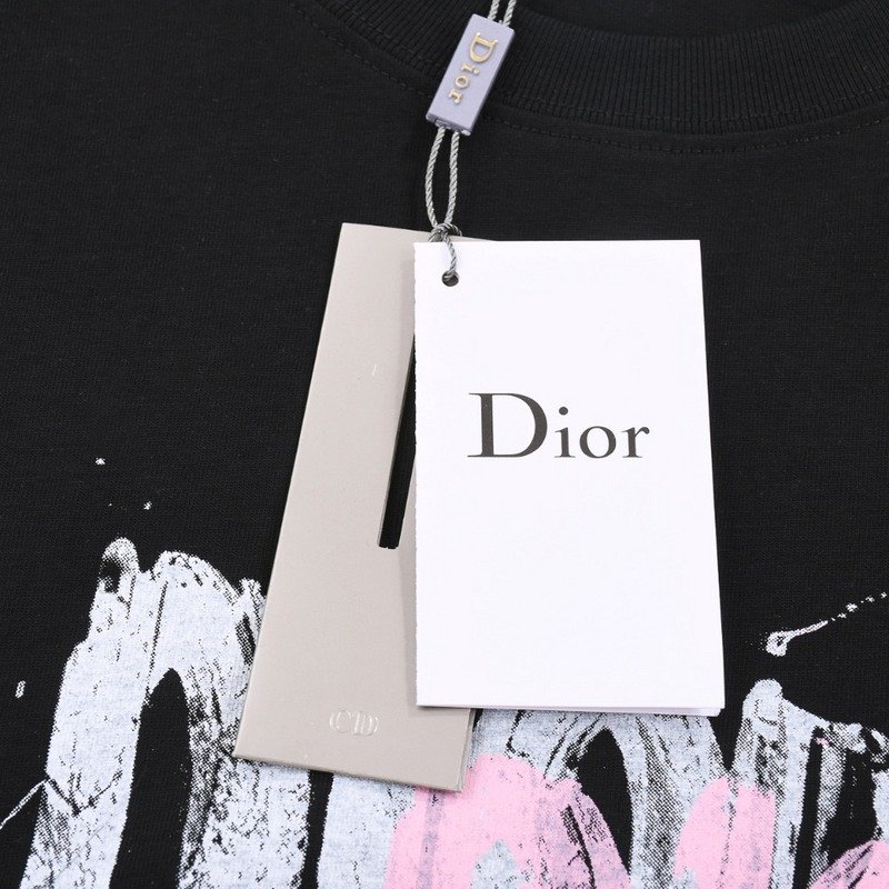 Футболка Christian Dior Inscription With Crayons "Black" фото № 6