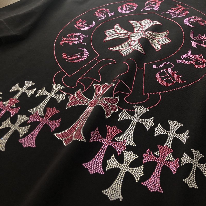 Футболка Chrome Hearts With A Diamond Logo "Black" фото № 3