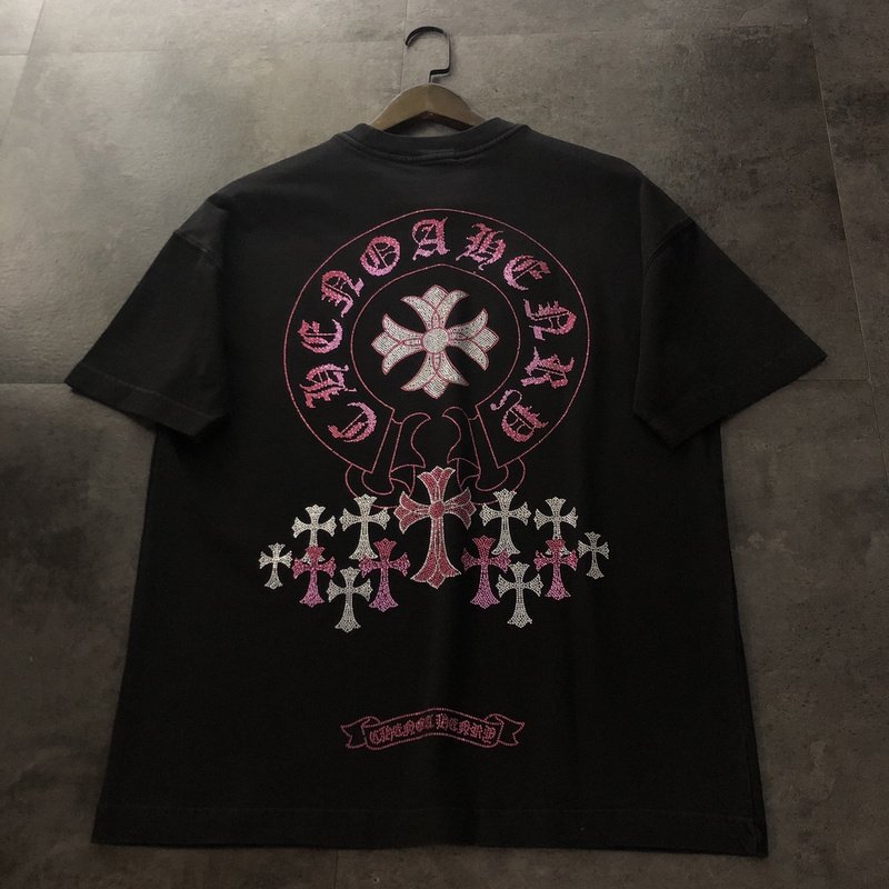 Футболка Chrome Hearts With A Diamond Logo "Black" фото № 8