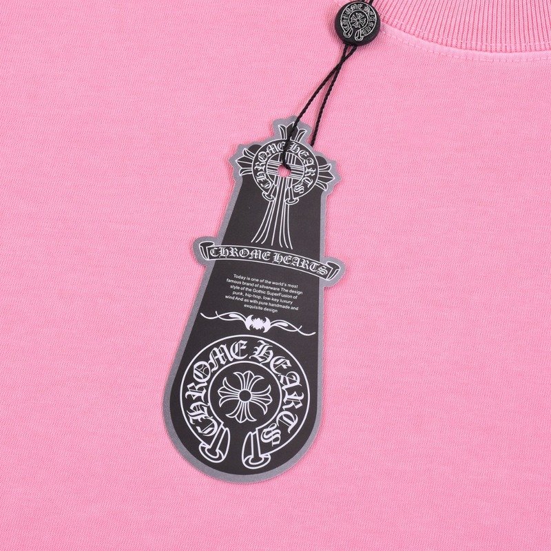 Футболка Chrome Hearts Black Logo Brand "Pink" фото № 5