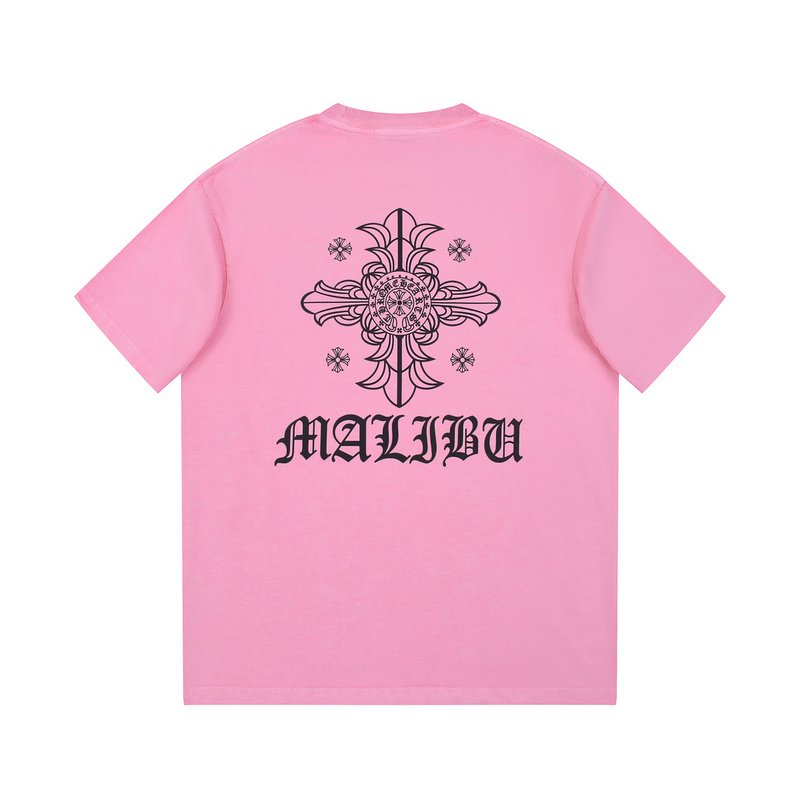Футболка Chrome Hearts Black Logo Brand "Pink" фото № 7