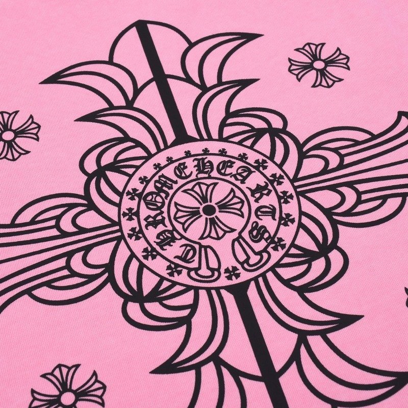 Футболка Chrome Hearts Black Logo Brand "Pink" фото № 8
