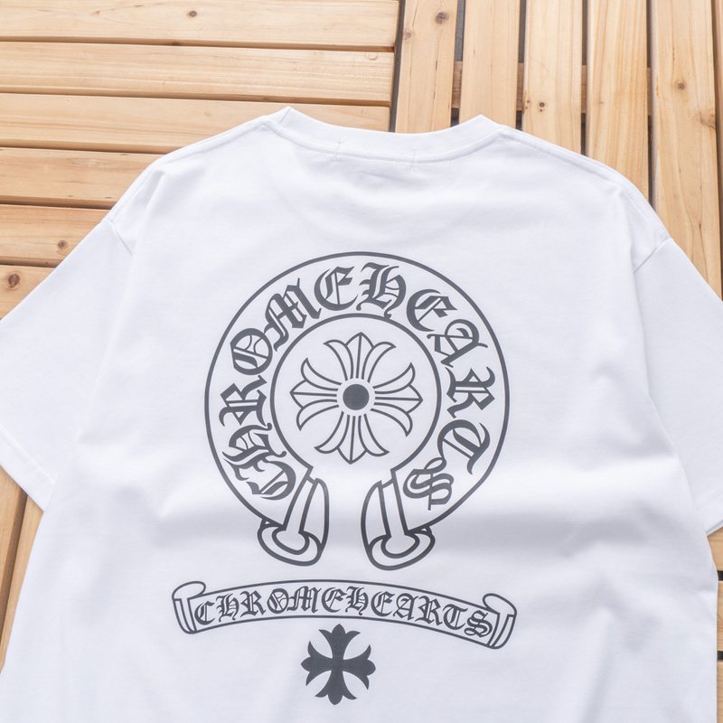 Футболка Chrome Hearts Big Back Logo And Rounded Inscription "White" фото № 8