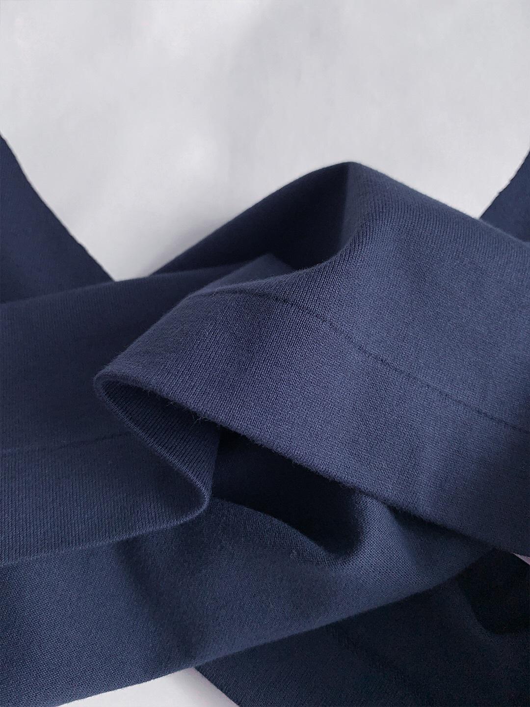 Футболка Comme des Garçons Play Big White Logo "Navy Blue" фото № 5