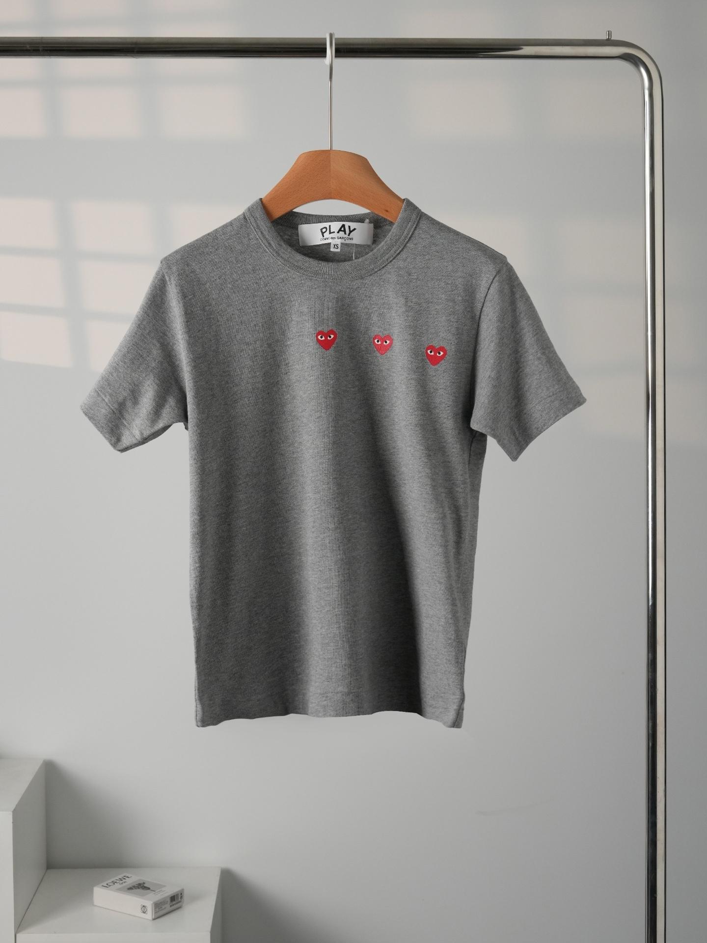 Футболка Comme des Garçons Play Triple Small Heart "Black" фото № 2