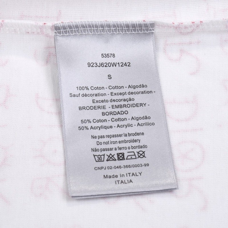 Футболка Dior Print With Text Of Brand Name "White/Red" фото № 9