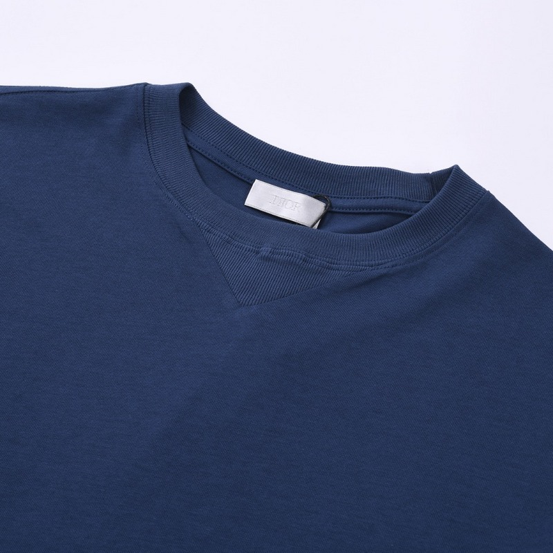 Футболка Dior Embroidered logo "Blue" фото № 6