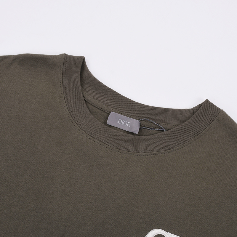 Футболка Dior Basic Collection With Small Logo "Brown" фото № 8
