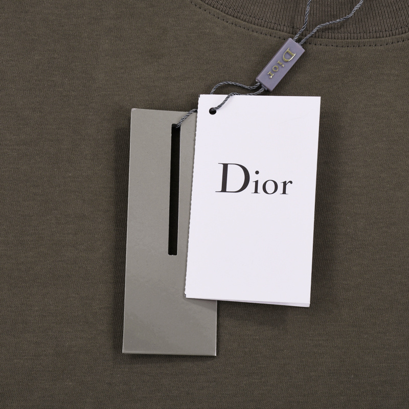Футболка Dior Basic Collection With Small Logo "Brown" фото № 5