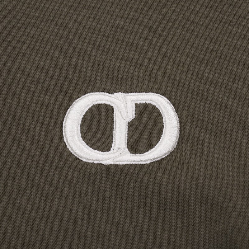 Футболка Dior Basic Collection With Small Logo "Brown" фото № 4