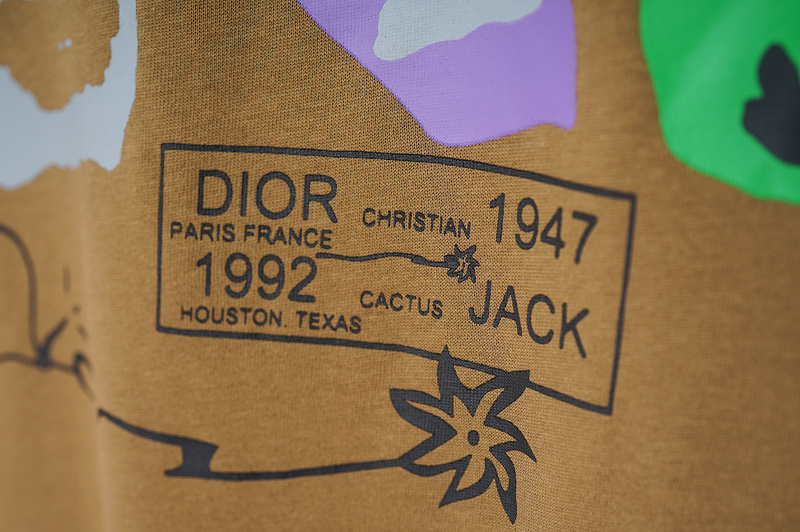 Футболка Dior Faces "Brown" фото № 7