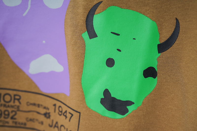 Футболка Dior Faces "Brown" фото № 6