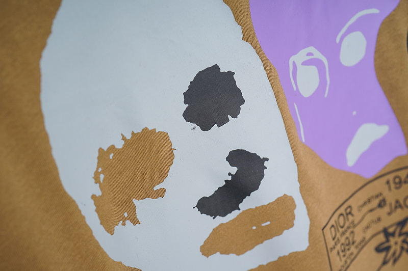 Футболка Dior Faces "Brown" фото № 5