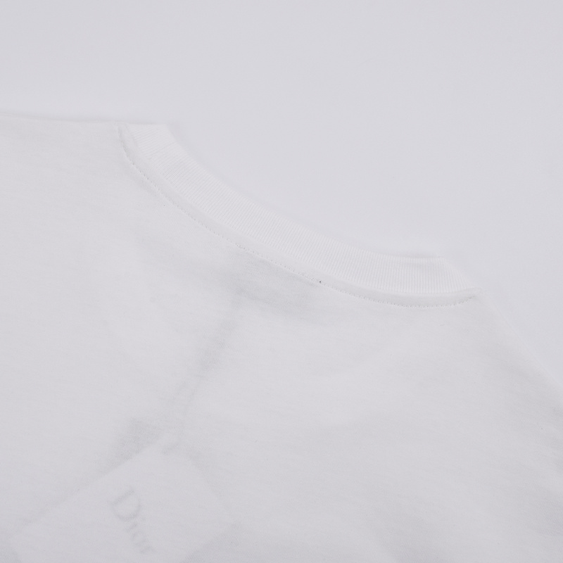 Футболка Dior Logo Made Of Thread With A Pin "White" фото № 7