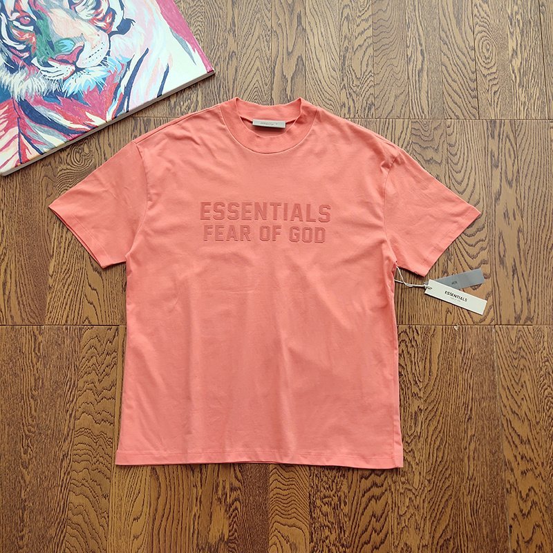 Футболка Fear Of God In Text Style "Peach" фото № 2