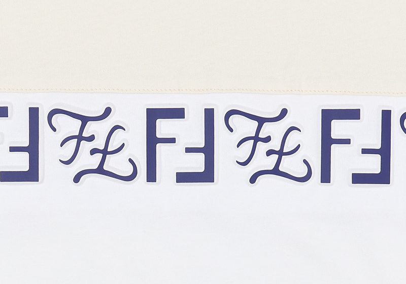 Футболка Fendi Сombined Сolor "Milky/White" фото № 6