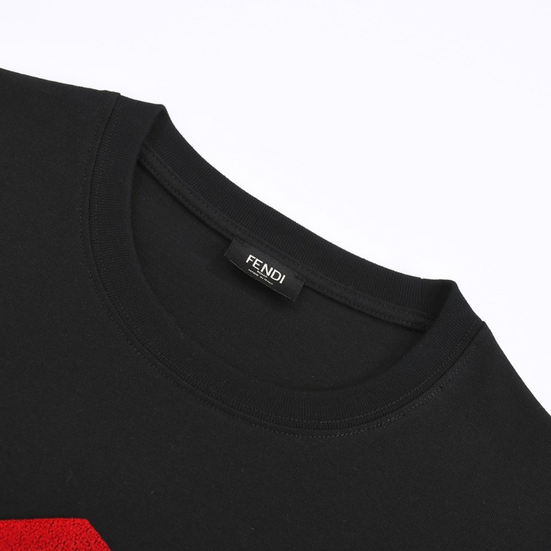 Футболка Fendi Logo On Each Other "Black" фото № 5