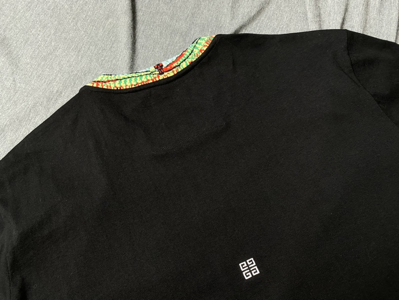 Футболка Givenchy Multicolored Collar "Black" фото № 9