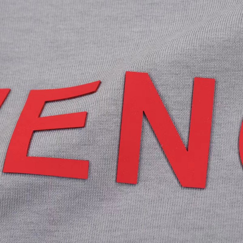 Футболка Givenchy With Logo Lettering In Red "Gray" фото № 2