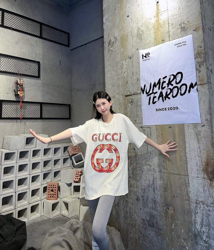 Футболка GUCCI Animal Logos "Baige" фото № 2