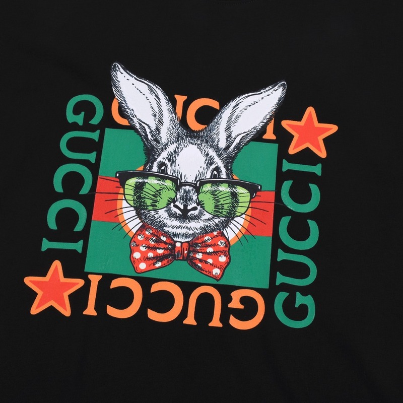 Футболка Gucci The Fashionable Hare "Black" фото № 5