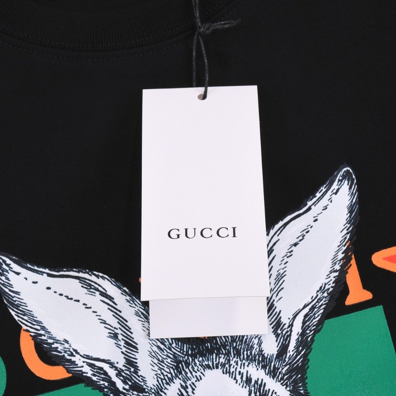 Футболка Gucci The Fashionable Hare "Black" фото № 8