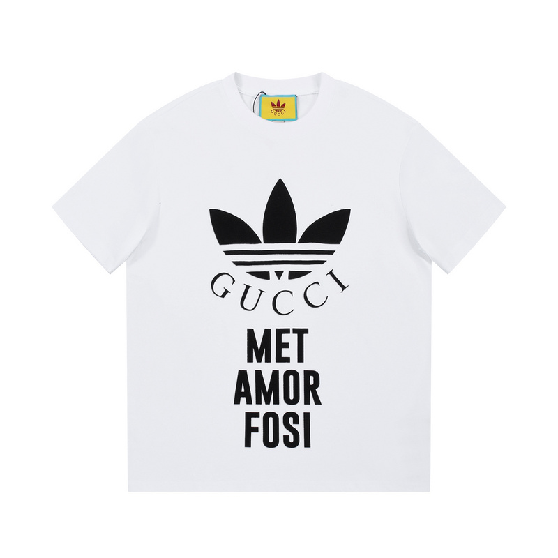 Футболка Gucci X Adidas Met Amor Fosi "White" фото № 9