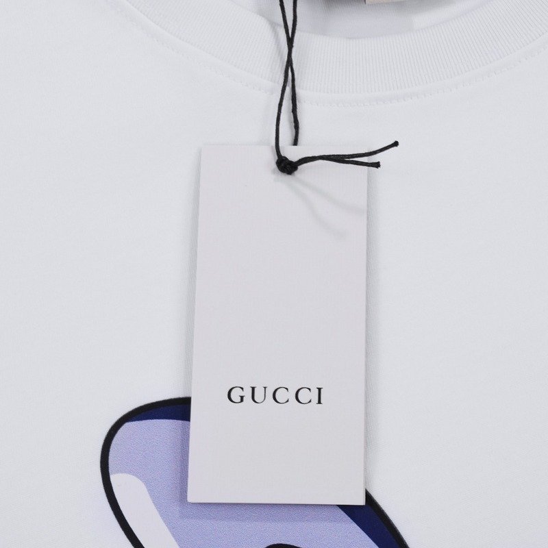 Футболка Gucci Graphic Rabbit Print With Logo "White" фото № 3