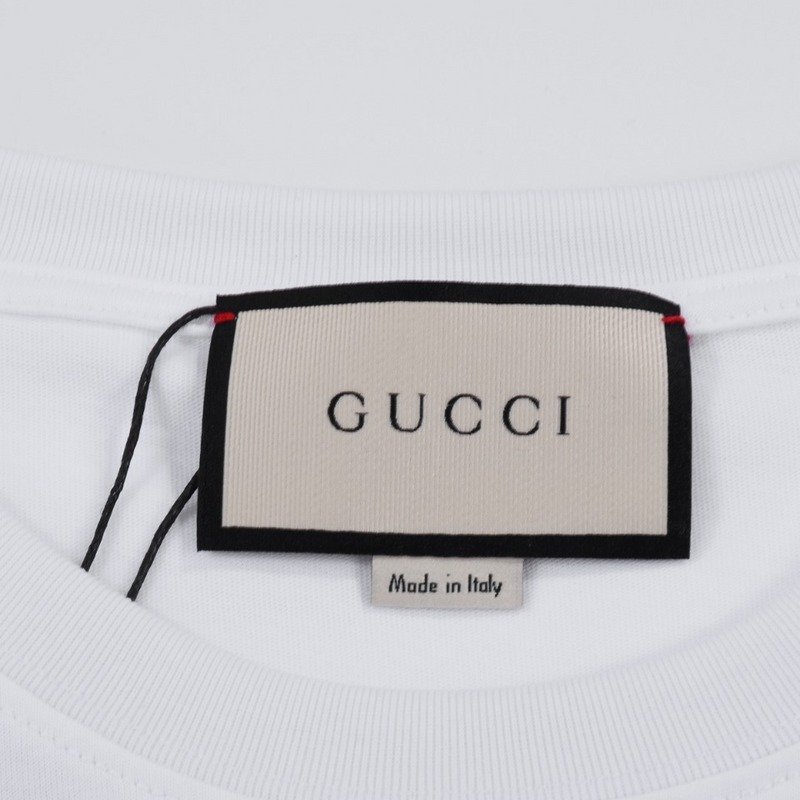 Футболка Gucci Graphic Rabbit Print With Logo "White" фото № 6