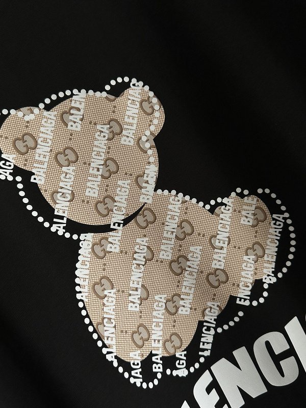 Футболка Gucci X Balenciaga Bear Print GG "Black" фото № 2
