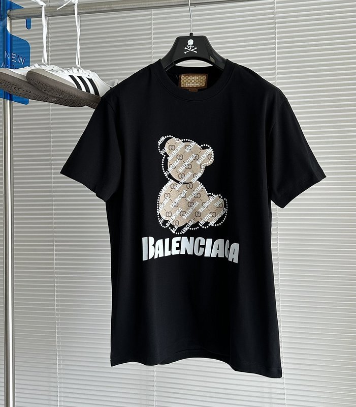 Футболка Gucci X Balenciaga Bear Print GG "Black" фото № 3