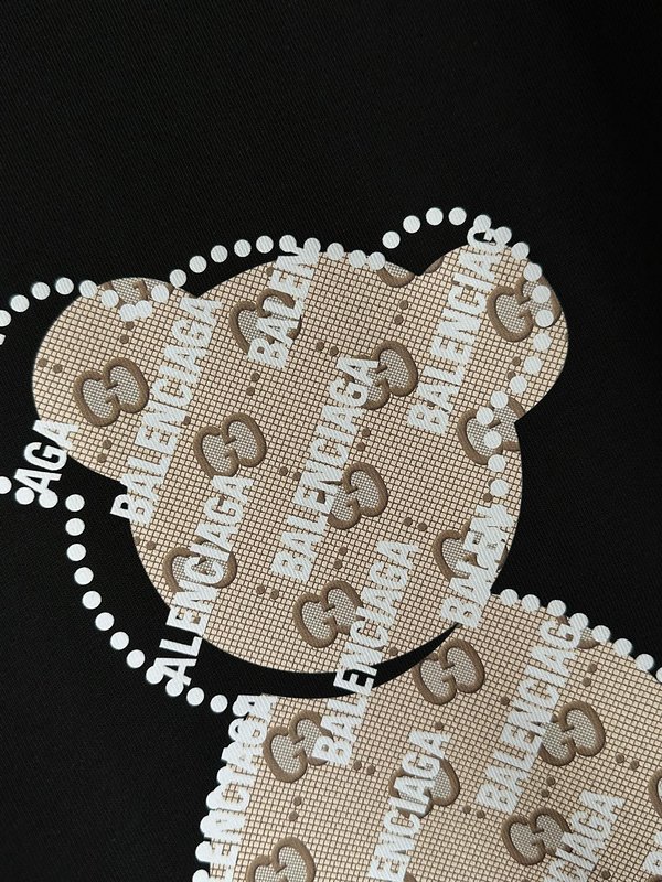 Футболка Gucci X Balenciaga Bear Print GG "Black" фото № 6