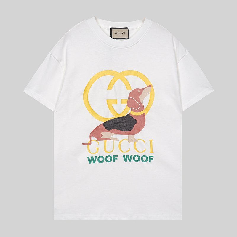 Футболка Gucci Dachshund Print "White" фото № 2