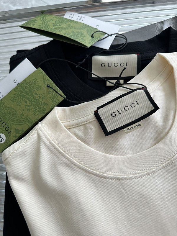 Футболка Gucci Shoes And Logo Print "Cream" фото № 5