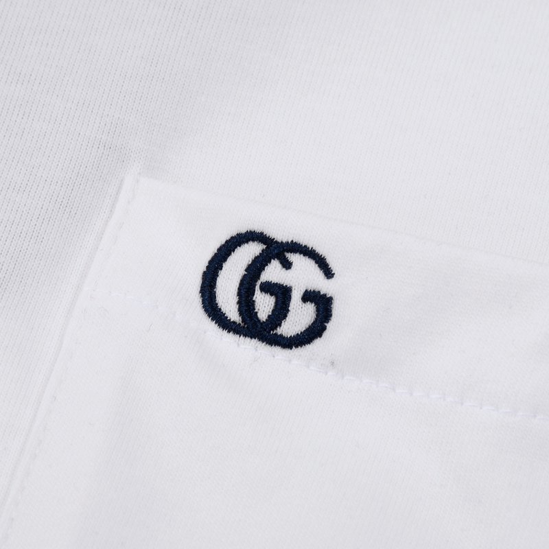 Футболка Gucci With Letter Logo On Pocket "White" фото № 2
