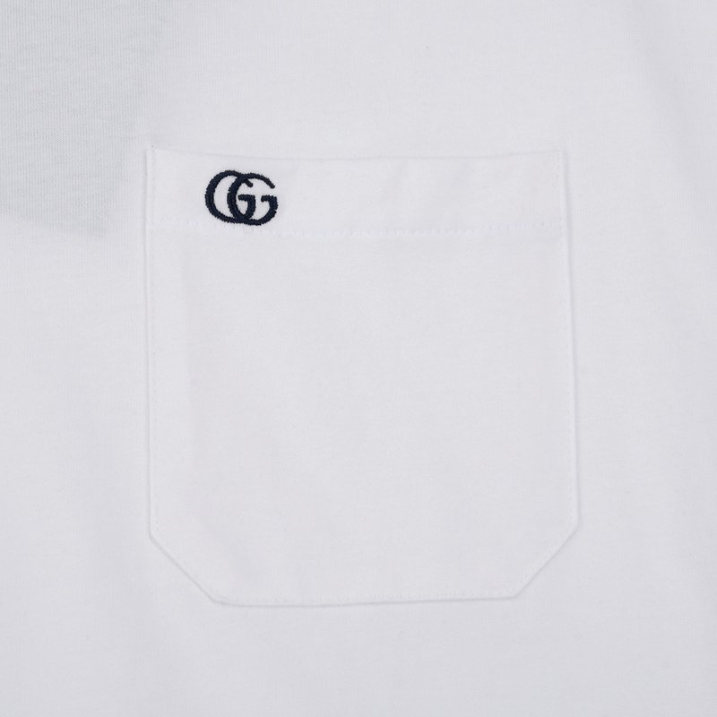 Футболка Gucci With Letter Logo On Pocket "White" фото № 5