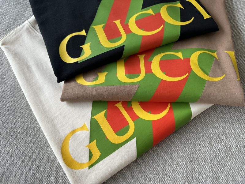 Футболка Gucci New Collection With Logo "Brown" фото № 3