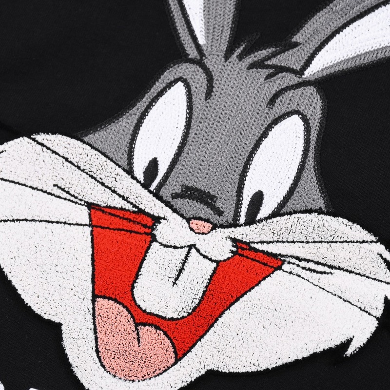 Футболка Gucci Embroidered Hare Print "Black" фото № 6