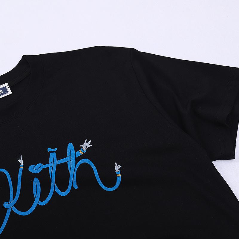 Футболка Kith Stripe Logo "Black" фото № 3