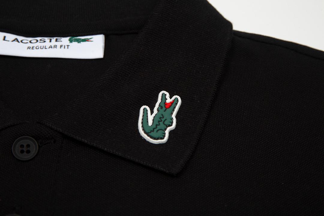 Футболка Lacoste Crocodile In A Circle "Black" фото № 4