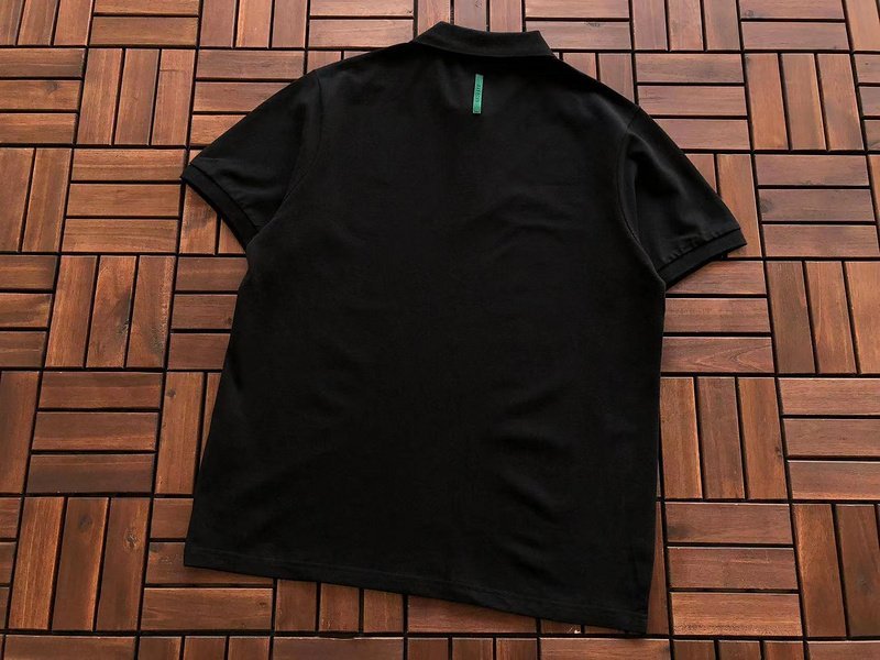 Поло Lacoste Plain With Embroidered Small Logo "Black" фото № 2