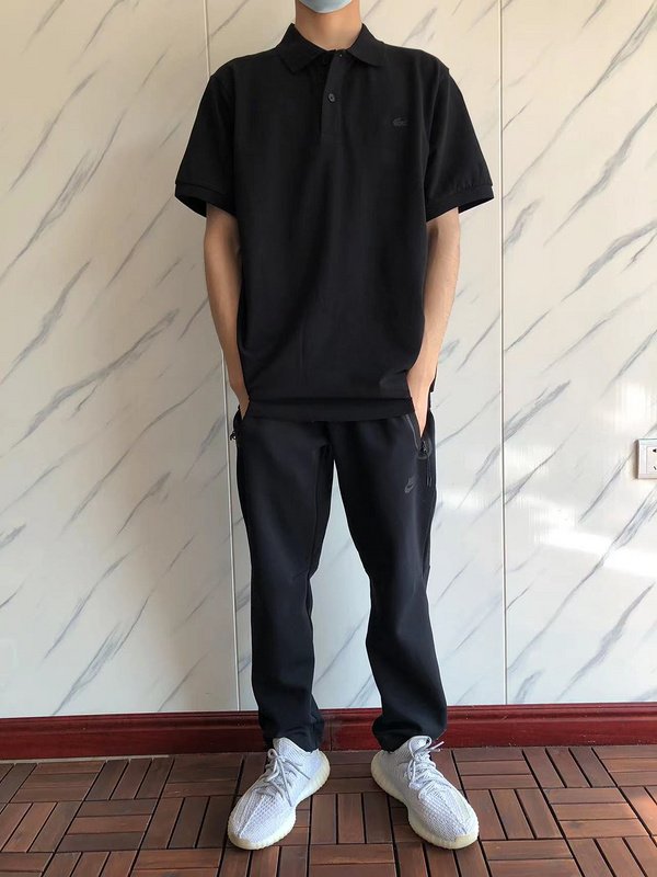 Поло Lacoste Plain With Embroidered Small Logo "Black" фото № 7