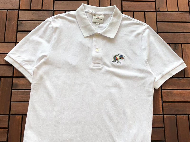Поло Lacoste Small Crocodile Print - On Bicycle "White" фото № 2