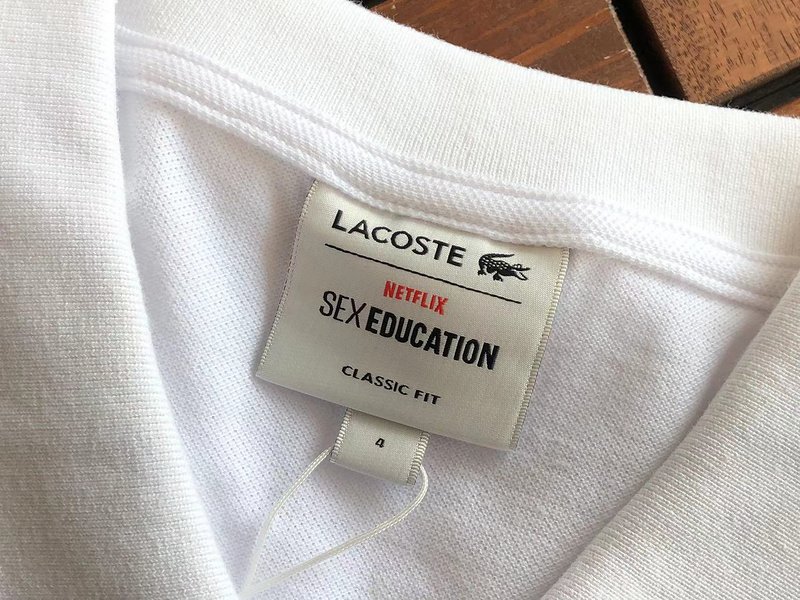 Поло Lacoste Small Crocodile Print - On Bicycle "White" фото № 3